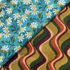 Reversible Snap Skirt (Mid-Length) -Ribbon / Moon Daisy