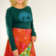 Chameleon Reversible Skirt – Coral Pink / Gingko